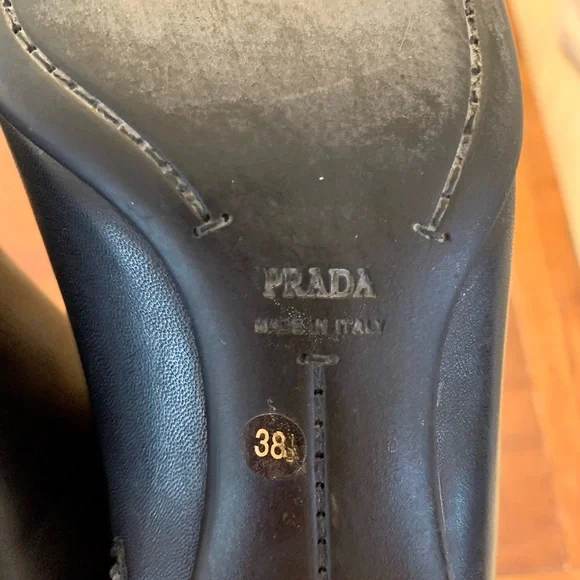 Prada calzature Donna calf leather booties woman’s 38.5 - Picture 12 of 15